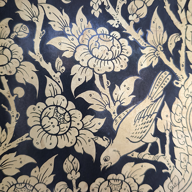 Thai Motif: Bird and Flowers