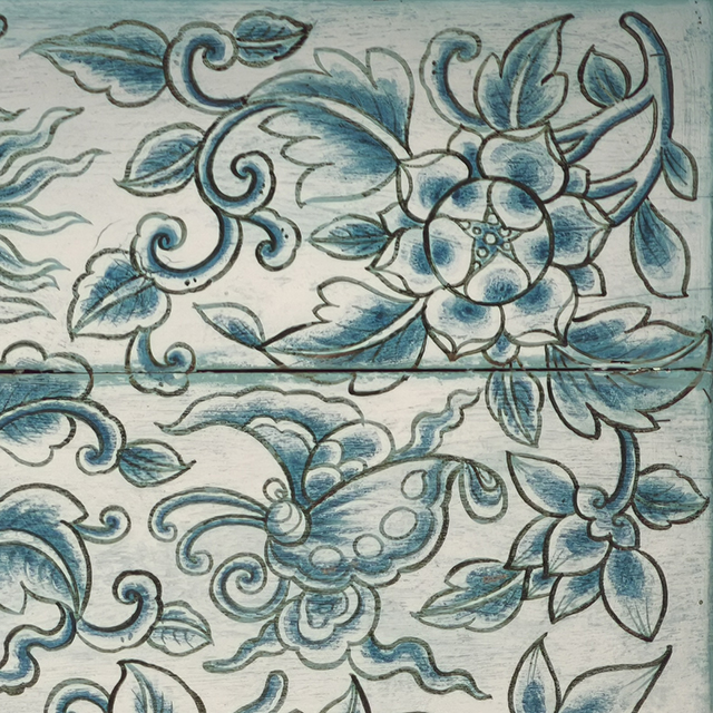 THai Motif: Butterfly anf Flower