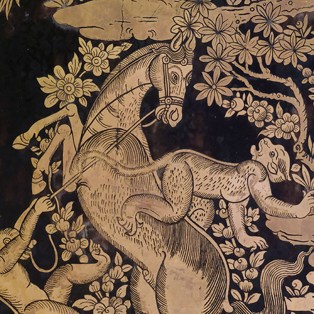 Thai Motif: Monky and horse