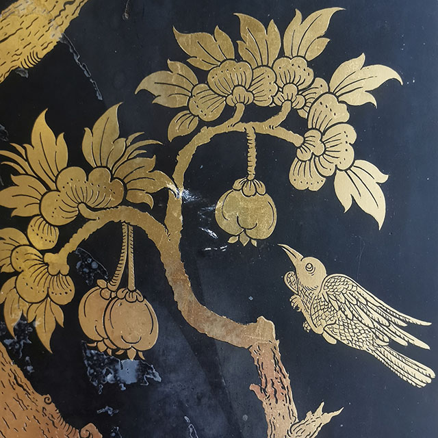 Thai Motif: Bird and Fruit