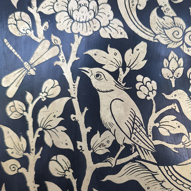 Thai Motif: Bird and Flowers