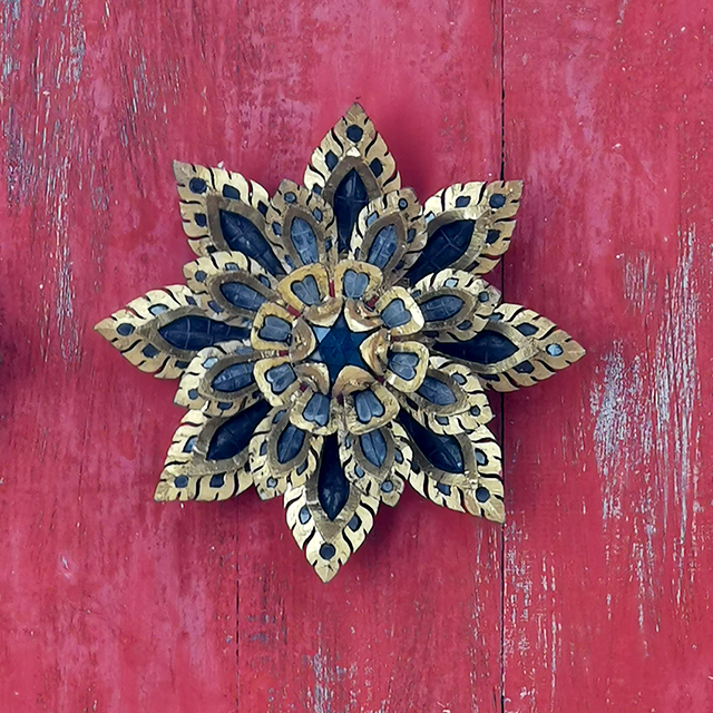 Ceiling star wood carving