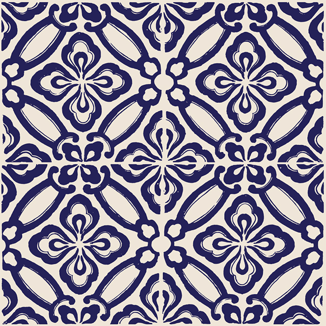 Thai Motif: Patterned floor tiles
