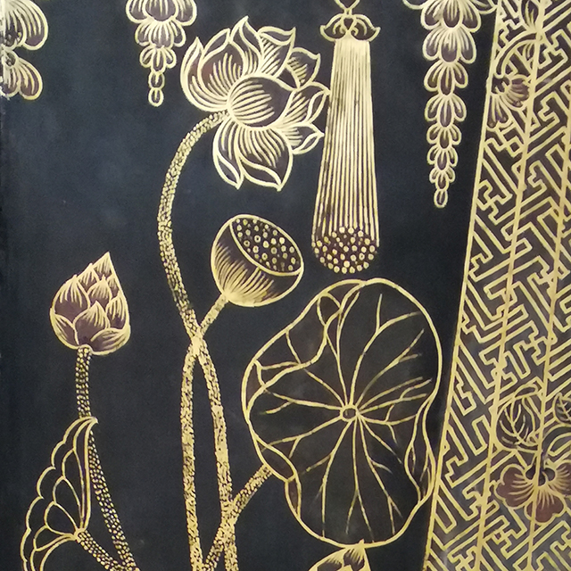 Thai Motif: Lotus in vase