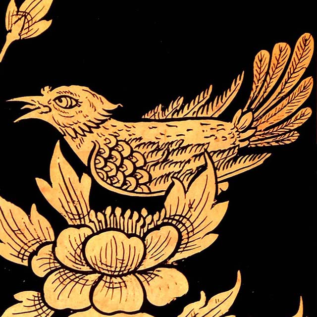 Thai Moif: Bird and flower