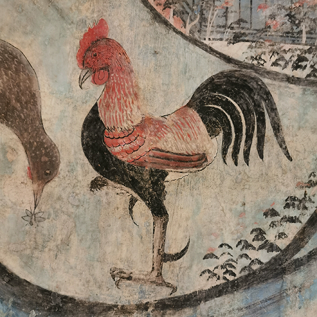 Mural Painting: Cockfighting