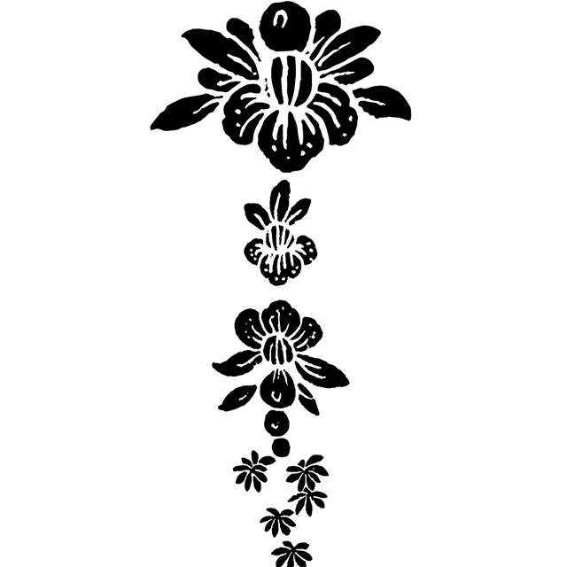 Thai Motif: Mango blooms & Leafs
