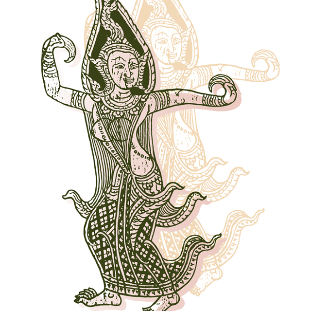 Thai Motif: performing a traditional dance