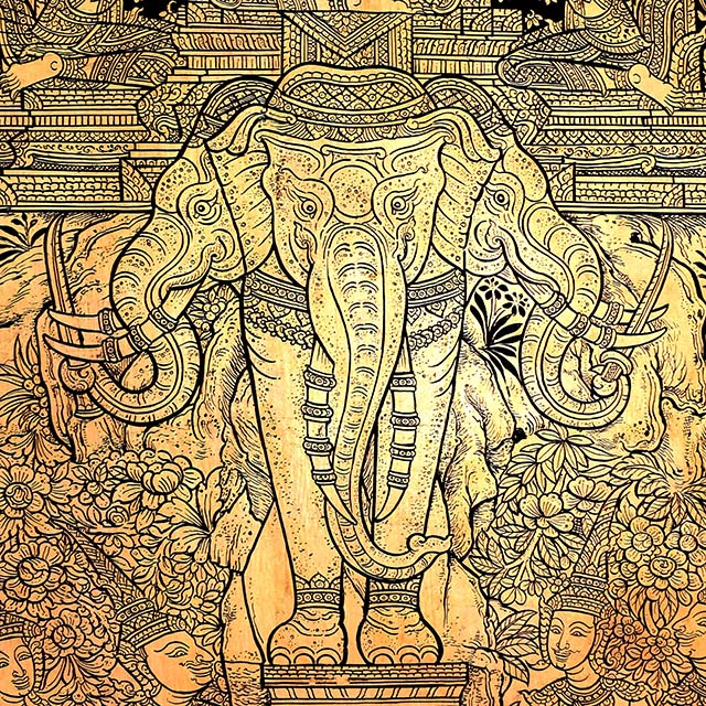 Thai Motiv: Erawan Elephant