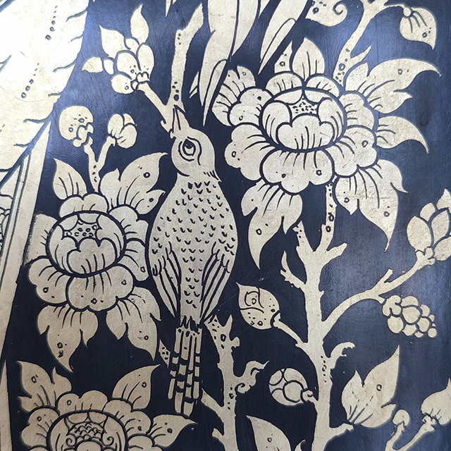 Thai Motif: Bird and Flowers