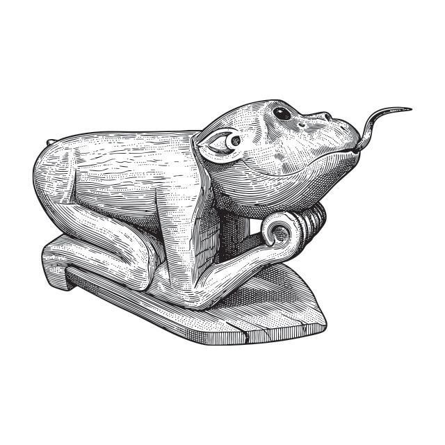 Monkey-Shaped Coconut Grater (ลิงขูดมะพร้าว)